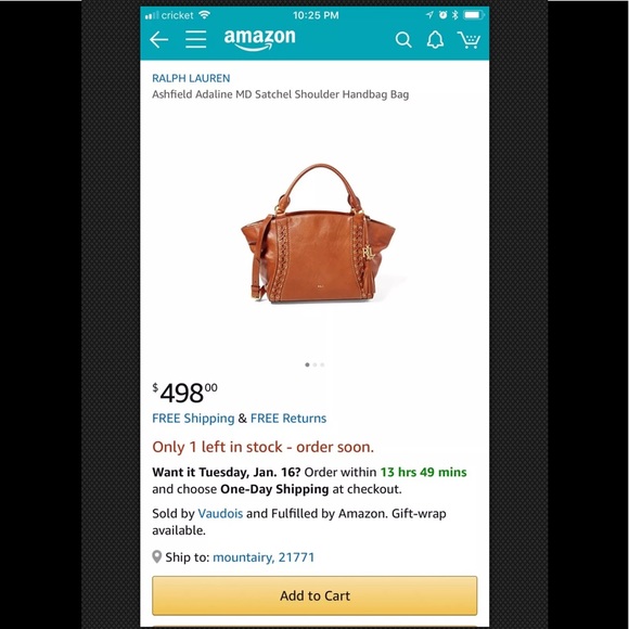 NWT Ralph Lauren Women’s Shoulder Bag $527 - Picture 3 of 8